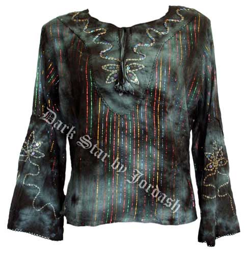 JORDASH JD/BL/1735 MULTI-COL LUREX EMBROIDERED TOP