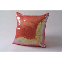 CUSHION SQUARE SEQUINS ORANGE