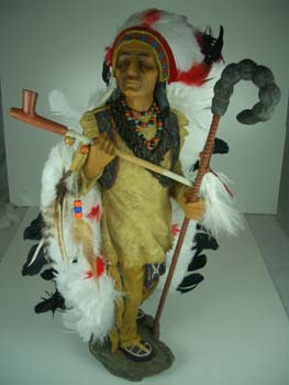 Indian With Feathers Large