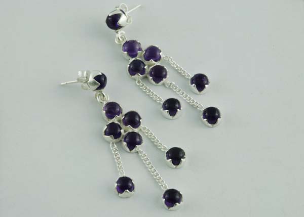 Silver Earring Stone 925 Sterling Silver