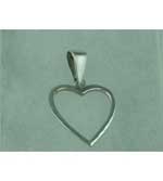 Pendant Silver Heart Hollow