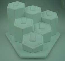 DISPLAY RING HEXAGONAL WHITE