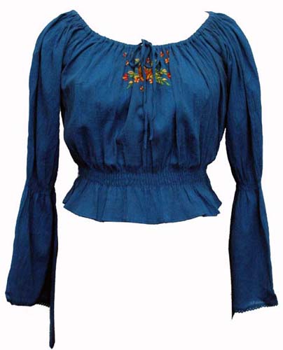 Jordash Jd/Bl/4384 Embroidered Cotton Elastic Waist Top