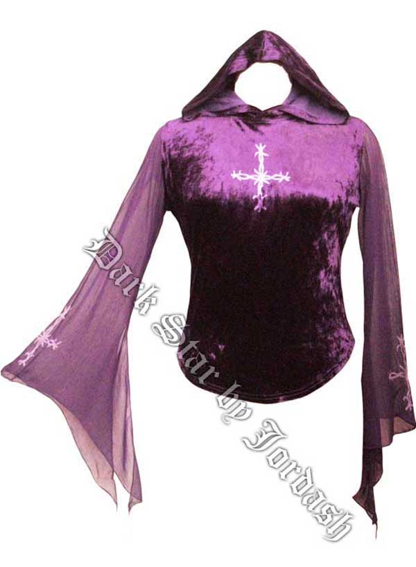 DARK STAR DS/TS/34V STRETCH CRUSH VELVET HOODY