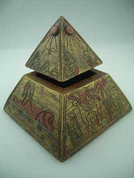Egyptian Pyramid Brown And Gold 10cm