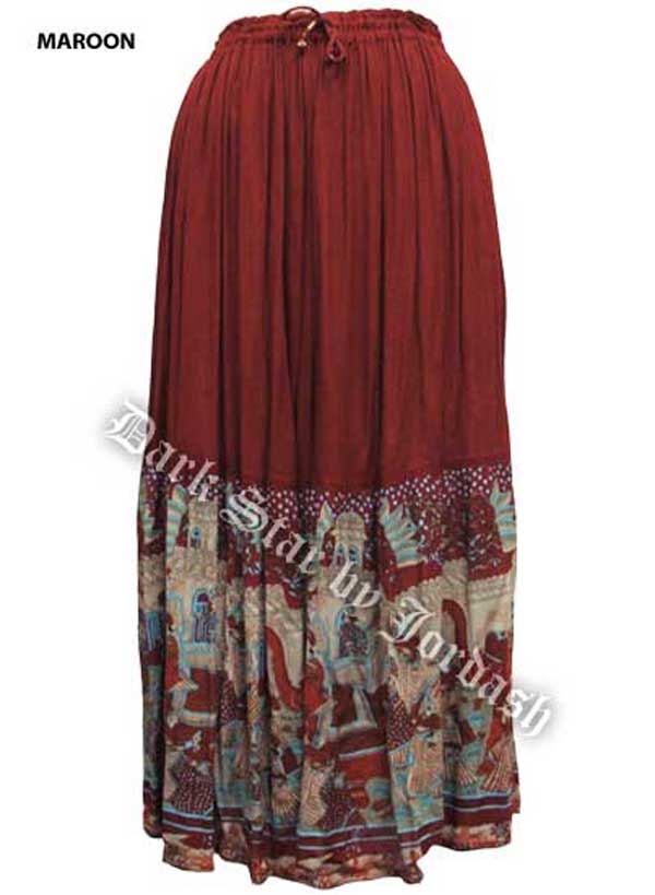 Jordash JD/SK/203 Crinkle Rayon Printed Skirt
