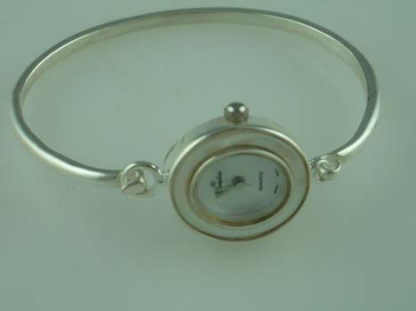 Watch Silver Circle Mop Design