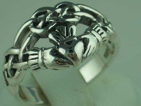 Silver Ring  Celtic Claddagh 925 Sterling