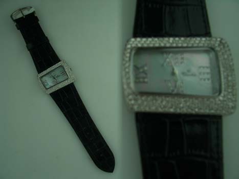 WATCH SILVER ROUND STONES