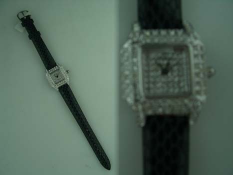 WATCH SILVER SQUARE STONES SMALL