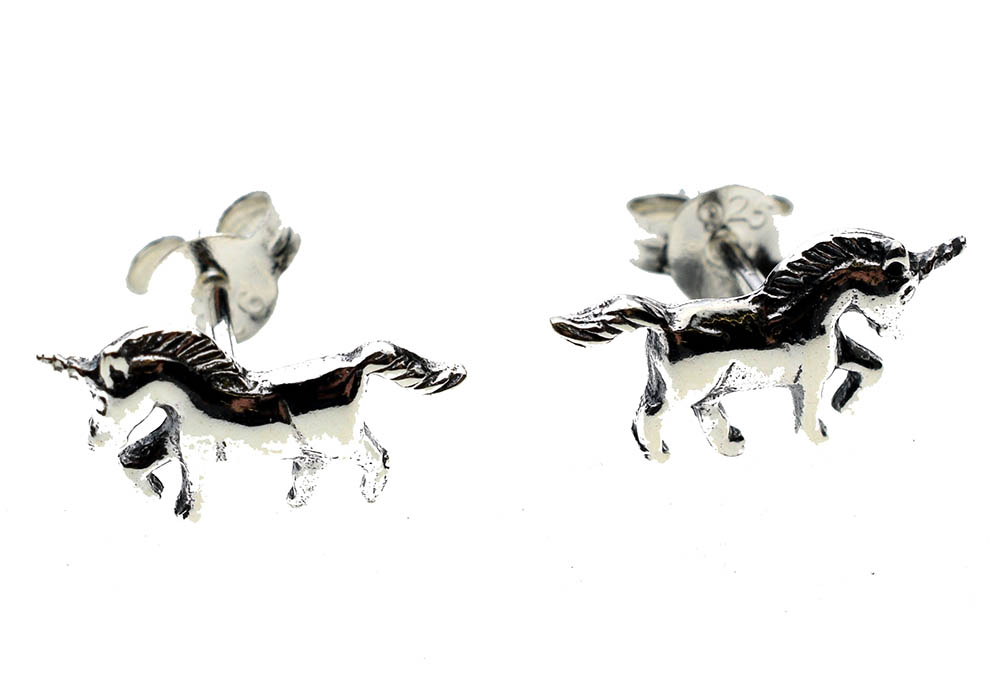 Earring Silver Unicorn