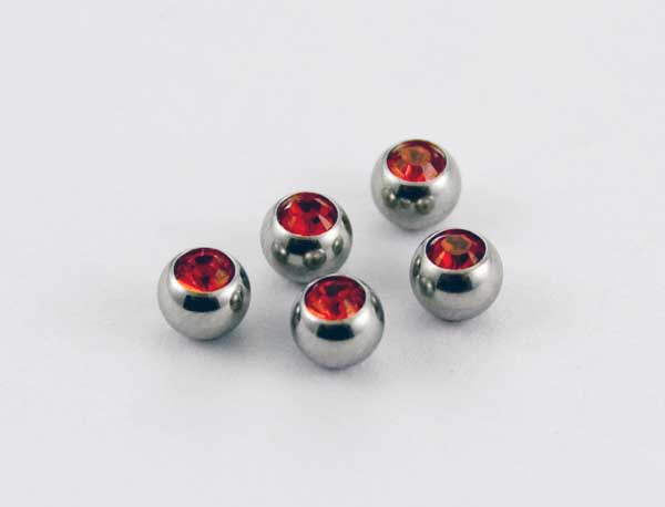 Body Piercing Jewelled Balls 1.2x4mm Hyacinth 5pcs