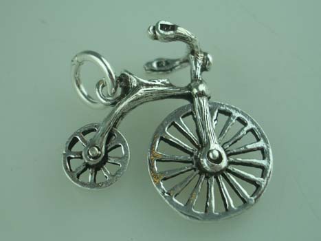 Silver Pendant Bicycle 925 Sterling