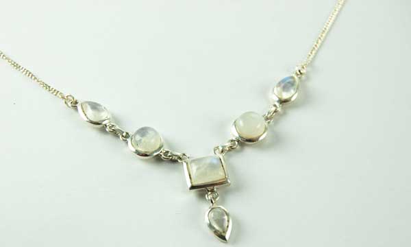 Necklace Silver Six Stones