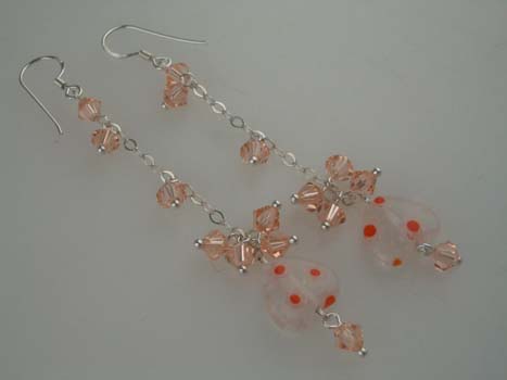 Silver Earring Heart Drop 925 Sterling Silver