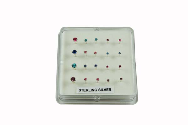Nose Stud Silver Asstd Set94