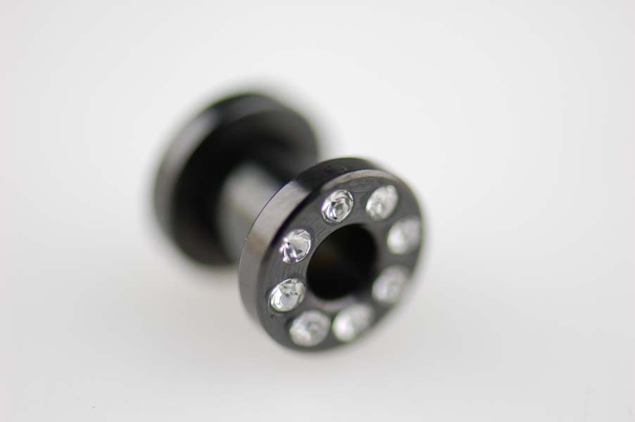 Body Piercing Plug Fake 6mm With Stones