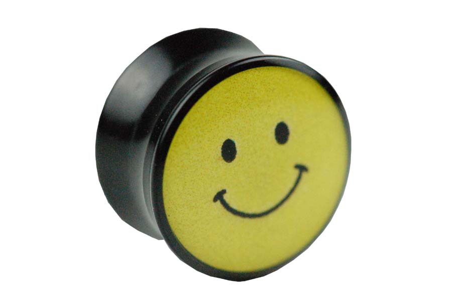 Body Piercing Plug 14mm Smiley Face