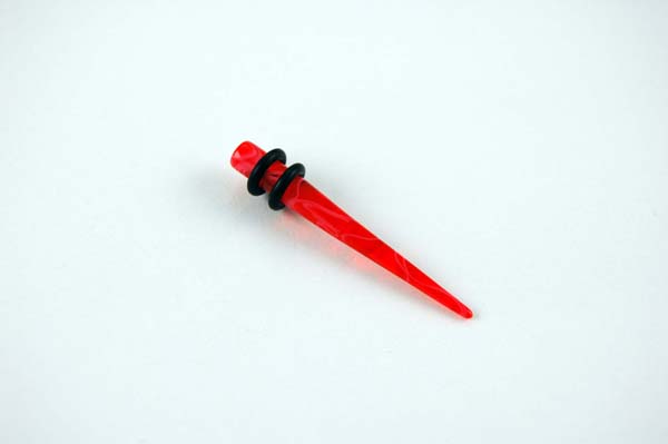 Body Piercing Stretcher Straight Red 5mm 2pcs In A Pack