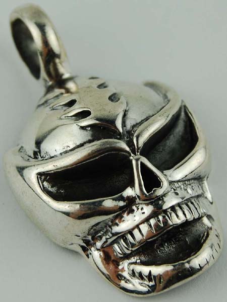 Silver Pendant Demon Face 925 Sterling