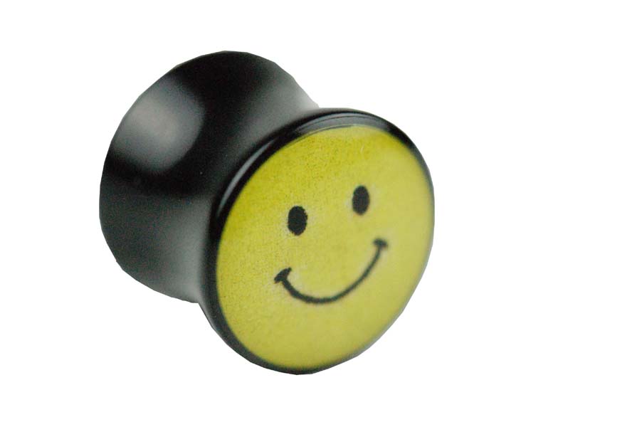 Body Piercing Plug 10mm Smiley Face