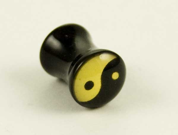 Body Piercing Plug 6mm Ying Yang