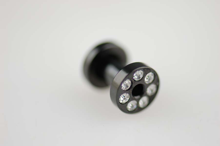 Body Piercing Plug Fake 4mm With Stones