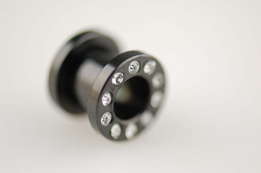 Body Piercing Plug Fake 8mm With Stones