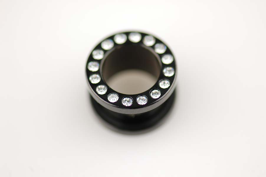 Body Piercing Plug Fake 12mm With Stones