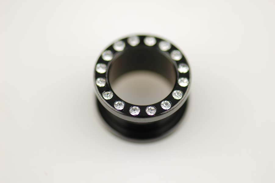 Body Piercing Plug Fake 14mm With Stones