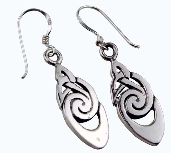 Silver Earring Curve 925 Sterling Silver