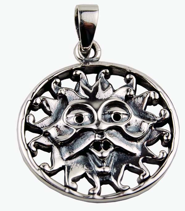 Pendant Silver Green Man