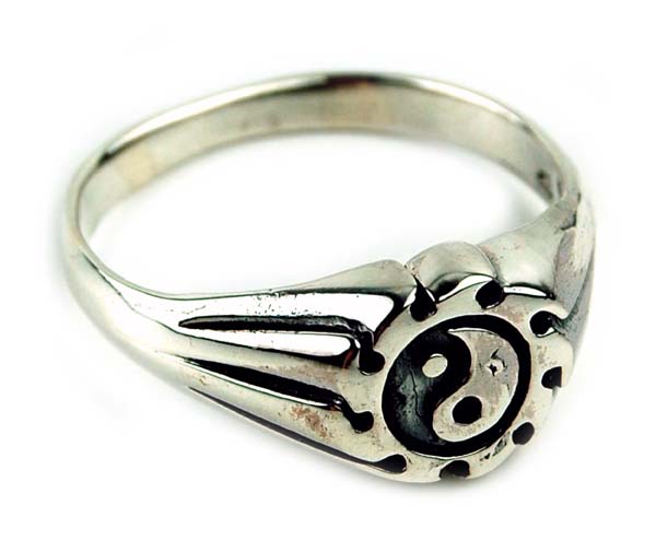Silver Ring  Ying Yang 925 Sterling