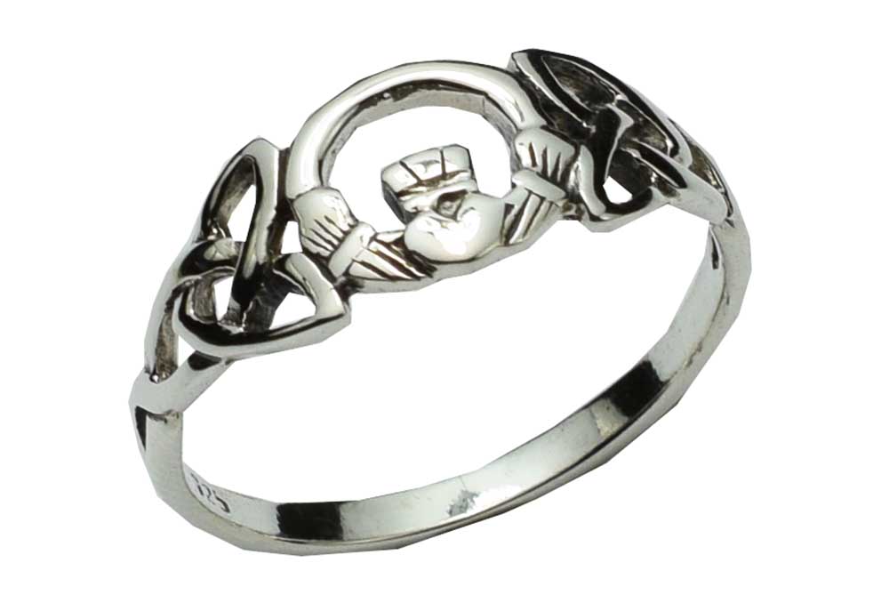 RING SILVER CLADDAGH CELTIC