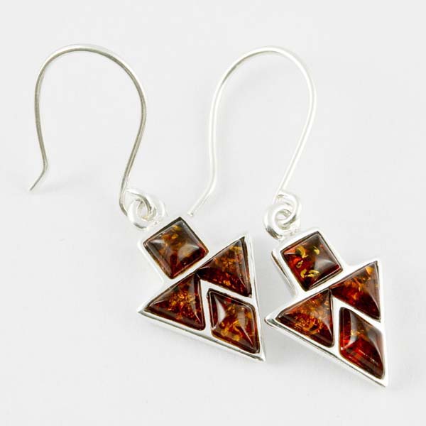 Amber Earring Arrow Cognac