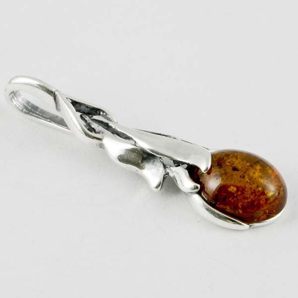 Amber Pendant Circle Cognac