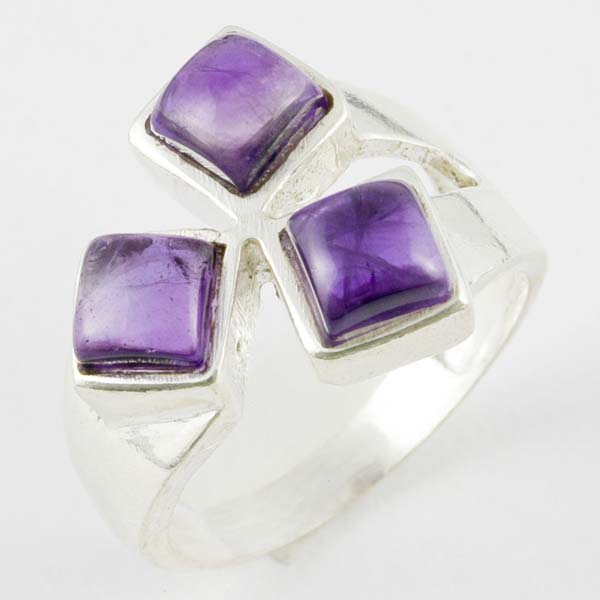 Silver Ring Stone R175 Purple