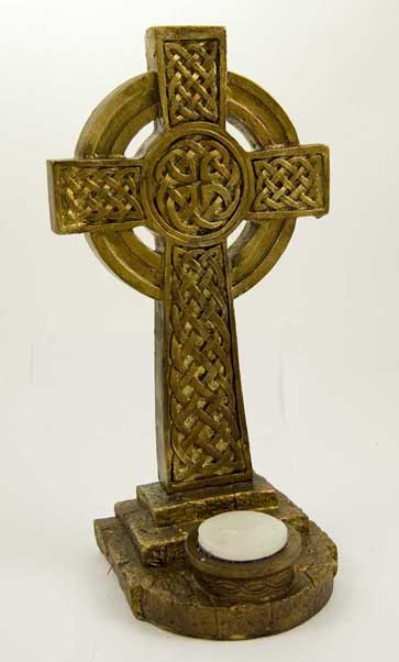 C/HOLDER CELTIC CROSS T-LIGHT