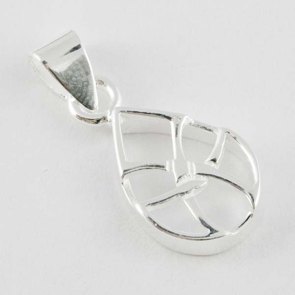Silver Pendant Tear Drop Cut
