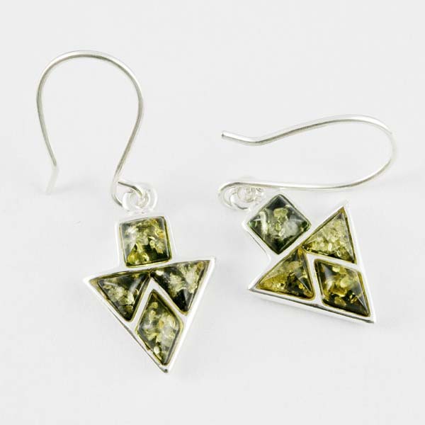 Amber Earring Arrow Green