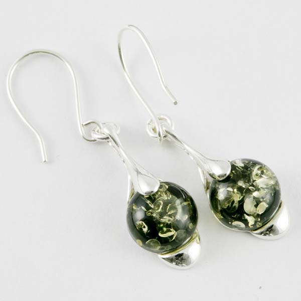 Amber Earring Ball Green