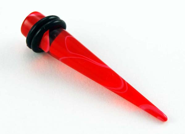 Body Piercing Stretcher Straight Red 8mm
