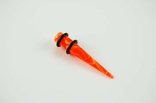 Body Piercing Stretcher Straight Orange 8mm 2pcs In A Pack