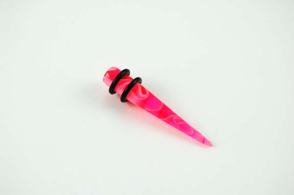 Body Piercing Stretcher Straight Pink 8mm 2pcs In A Pack