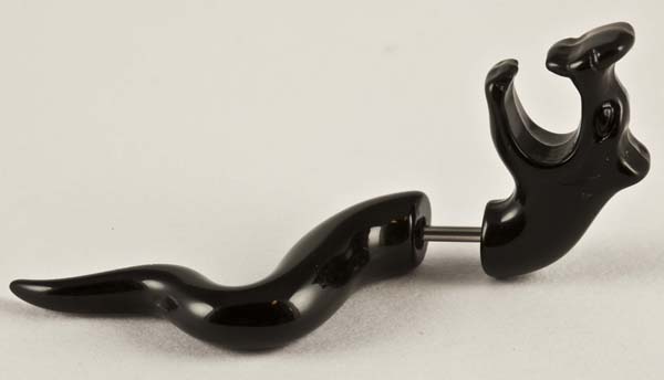 Body Piercing Fake Stretcher Dragon Black