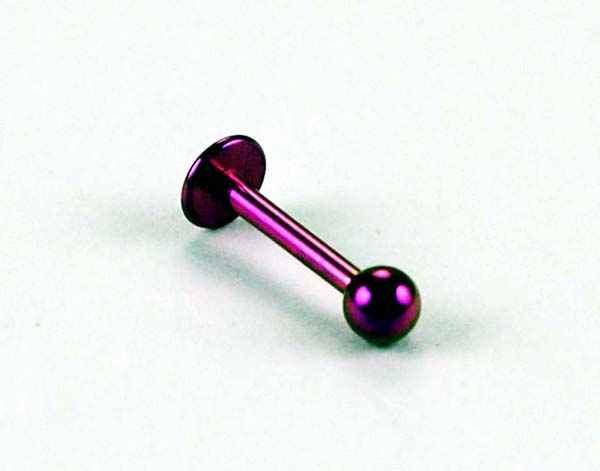 Body Piercing Labret Purple 4 Pcs 3x8x1.2mm