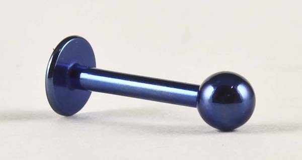 Body Piercing Labret Blue 3X8X1.2mm