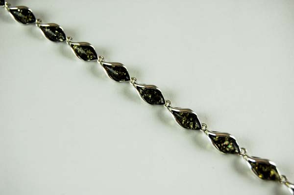 Bracelet Amber Green Pear Drop