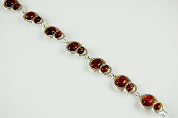 B/Let Amber Cognac Double Circle Stones
