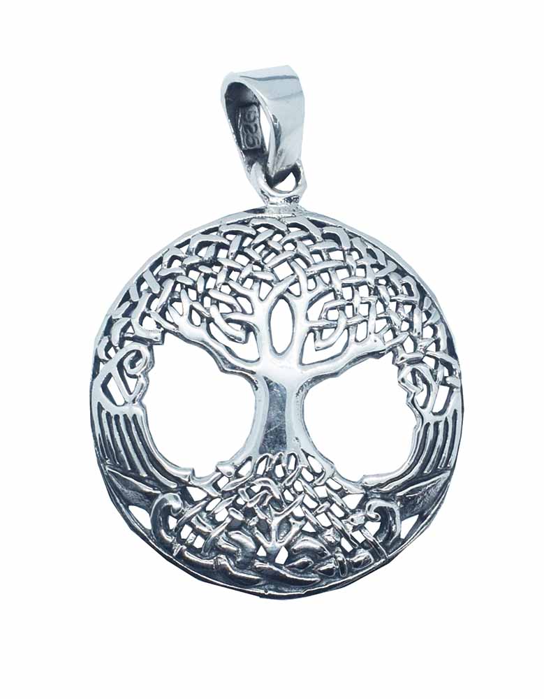 Pendant Silver Tree Celtic In Circle